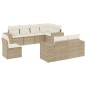 vidaXL 8-tlg. Garten-Sofagarnitur mit Kissen Beige Poly Rattan vidaXL 8-tlg. Garten-Sofagarnitur mit Kissen Beige Poly Rattan