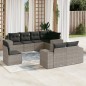 vidaXL 8-tlg. Garten-Sofagarnitur mit Kissen Grau Poly Rattan vidaXL 8-tlg. Garten-Sofagarnitur mit Kissen Grau Poly Rattan