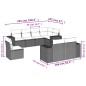 vidaXL 8-tlg. Garten-Sofagarnitur mit Kissen Grau Poly Rattan vidaXL 8-tlg. Garten-Sofagarnitur mit Kissen Grau Poly Rattan