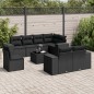 vidaXL 9-tlg. Garten-Sofagarnitur mit Kissen Schwarz Poly Rattan vidaXL 9-tlg. Garten-Sofagarnitur mit Kissen Schwarz Poly Rattan