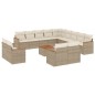 vidaXL 14-tlg. Garten-Sofagarnitur mit Kissen Beige Poly Rattan vidaXL 14-tlg. Garten-Sofagarnitur mit Kissen Beige Poly Rattan