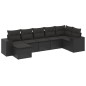 vidaXL 7-tlg. Garten-Sofagarnitur mit Kissen Schwarz Poly Rattan vidaXL 7-tlg. Garten-Sofagarnitur mit Kissen Schwarz Poly Rattan