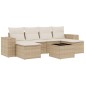 vidaXL 7-tlg. Garten-Sofagarnitur mit Kissen Beige Poly Rattan vidaXL 7-tlg. Garten-Sofagarnitur mit Kissen Beige Poly Rattan