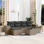vidaXL 7-tlg. Garten-Sofagarnitur mit Kissen Grau Poly Rattan vidaXL 7-tlg. Garten-Sofagarnitur mit Kissen Grau Poly Rattan
