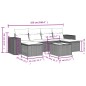 vidaXL 7-tlg. Garten-Sofagarnitur mit Kissen Grau Poly Rattan vidaXL 7-tlg. Garten-Sofagarnitur mit Kissen Grau Poly Rattan