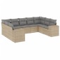 vidaXL 9-tlg. Garten-Sofagarnitur mit Kissen Beige Poly Rattan vidaXL 9-tlg. Garten-Sofagarnitur mit Kissen Beige Poly Rattan