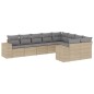 vidaXL 9-tlg. Garten-Sofagarnitur mit Kissen Beige Poly Rattan vidaXL 9-tlg. Garten-Sofagarnitur mit Kissen Beige Poly Rattan
