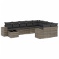 vidaXL 10-tlg. Garten-Sofagarnitur mit Kissen Grau Poly Rattan vidaXL 10-tlg. Garten-Sofagarnitur mit Kissen Grau Poly Rattan