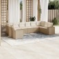 vidaXL 10-tlg. Garten-Sofagarnitur mit Kissen Beige Poly Rattan vidaXL 10-tlg. Garten-Sofagarnitur mit Kissen Beige Poly Rattan