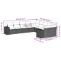 vidaXL 10-tlg. Garten-Sofagarnitur mit Kissen Grau Poly Rattan vidaXL 10-tlg. Garten-Sofagarnitur mit Kissen Grau Poly Rattan