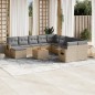 vidaXL 14-tlg. Garten-Sofagarnitur mit Kissen Beige Poly Rattan vidaXL 14-tlg. Garten-Sofagarnitur mit Kissen Beige Poly Rattan