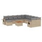 vidaXL 14-tlg. Garten-Sofagarnitur mit Kissen Beige Poly Rattan vidaXL 14-tlg. Garten-Sofagarnitur mit Kissen Beige Poly Rattan