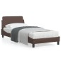vidaXL Bettgestell mit Kopfteil Braun 80x200 cm Kunstleder vidaXL Bettgestell mit Kopfteil Braun 80x200 cm Kunstleder