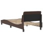 vidaXL Bettgestell mit Kopfteil Braun 80x200 cm Kunstleder vidaXL Bettgestell mit Kopfteil Braun 80x200 cm Kunstleder