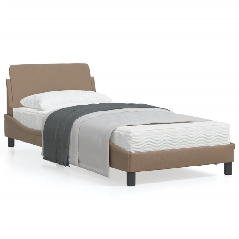 vidaXL Bettgestell mit Kopfteil Cappuccino-Braun 80x200 cm Kunstleder vidaXL Bettgestell mit Kopfteil Cappuccino-Braun 80x200 cm Kunstleder