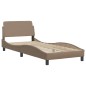 vidaXL Bettgestell mit Kopfteil Cappuccino-Braun 80x200 cm Kunstleder vidaXL Bettgestell mit Kopfteil Cappuccino-Braun 80x200 cm Kunstleder