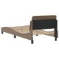 vidaXL Bettgestell mit Kopfteil Cappuccino-Braun 80x200 cm Kunstleder vidaXL Bettgestell mit Kopfteil Cappuccino-Braun 80x200 cm Kunstleder
