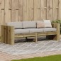 vidaXL Gartensofa 3-Sitzer 189x60x62 cm Kiefernholz Imprägniert vidaXL Gartensofa 3-Sitzer 189x60x62 cm Kiefernholz Imprägniert