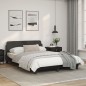 vidaXL Bettgestell mit Kopfteil Schwarz 140x200 cm Kunstleder