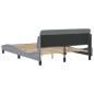 vidaXL Bettgestell mit Kopfteil Hellgrau 140x200 cm Stoff vidaXL Bettgestell mit Kopfteil Hellgrau 140x200 cm Stoff