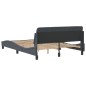 vidaXL Bettgestell mit Kopfteil Dunkelgrau 120x200 cm Samt vidaXL Bettgestell mit Kopfteil Dunkelgrau 120x200 cm Samt