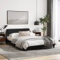 vidaXL Bettgestell mit Kopfteil Schwarz 140x200 cm Stoff vidaXL Bettgestell mit Kopfteil Schwarz 140x200 cm Stoff