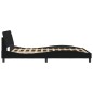 vidaXL Bettgestell mit Kopfteil Schwarz 140x200 cm Stoff vidaXL Bettgestell mit Kopfteil Schwarz 140x200 cm Stoff