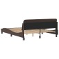 vidaXL Bettgestell mit Kopfteil Braun 160x200 cm Kunstleder vidaXL Bettgestell mit Kopfteil Braun 160x200 cm Kunstleder