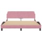 vidaXL Bettgestell mit Kopfteil Rosa 160x200 cm Samt vidaXL Bettgestell mit Kopfteil Rosa 160x200 cm Samt
