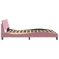 vidaXL Bettgestell mit Kopfteil Rosa 160x200 cm Samt vidaXL Bettgestell mit Kopfteil Rosa 160x200 cm Samt