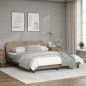 vidaXL Bettgestell mit Kopfteil Cappuccino-Braun 160x200 cm Kunstleder vidaXL Bettgestell mit Kopfteil Cappuccino-Braun 160x200 cm Kunstleder
