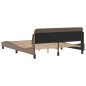 vidaXL Bettgestell mit Kopfteil Cappuccino-Braun 160x200 cm Kunstleder vidaXL Bettgestell mit Kopfteil Cappuccino-Braun 160x200 cm Kunstleder