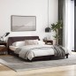 vidaXL Bettgestell mit Kopfteil Dunkelbraun 160x200 cm Stoff vidaXL Bettgestell mit Kopfteil Dunkelbraun 160x200 cm Stoff