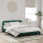vidaXL Bettgestell mit Kopfteil Dunkelgrün 160x200 cm Samt vidaXL Bettgestell mit Kopfteil Dunkelgrün 160x200 cm Samt
