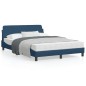 vidaXL Bettgestell mit Kopfteil Blau 140x200 cm Stoff vidaXL Bettgestell mit Kopfteil Blau 140x200 cm Stoff