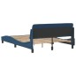 vidaXL Bettgestell mit Kopfteil Blau 140x200 cm Stoff vidaXL Bettgestell mit Kopfteil Blau 140x200 cm Stoff