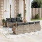 vidaXL 8-tlg. Garten-Sofagarnitur mit Kissen Grau Poly Rattan vidaXL 8-tlg. Garten-Sofagarnitur mit Kissen Grau Poly Rattan