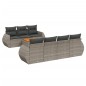 vidaXL 8-tlg. Garten-Sofagarnitur mit Kissen Grau Poly Rattan vidaXL 8-tlg. Garten-Sofagarnitur mit Kissen Grau Poly Rattan