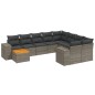 vidaXL 11-tlg. Garten-Sofagarnitur mit Kissen Grau Poly Rattan vidaXL 11-tlg. Garten-Sofagarnitur mit Kissen Grau Poly Rattan