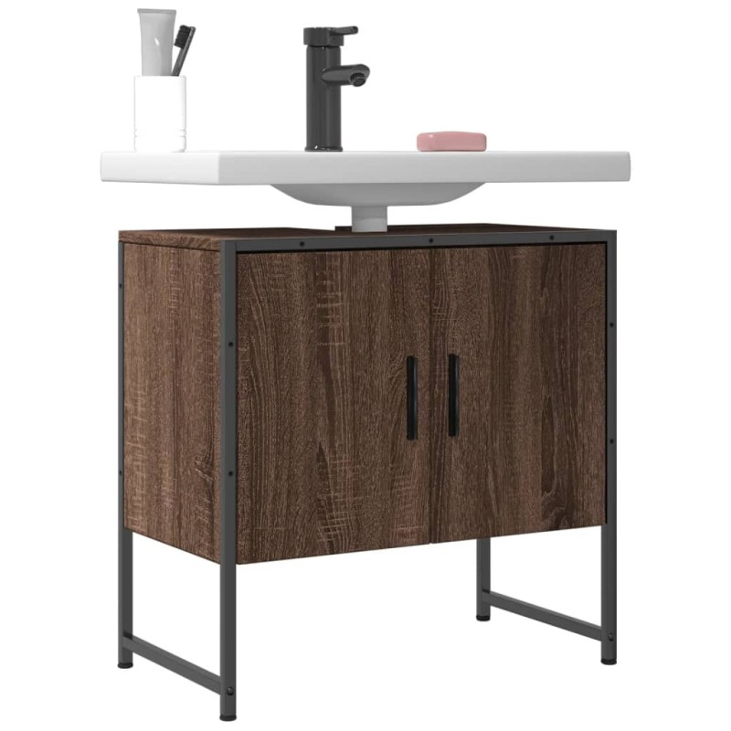 vidaXL Waschbeckenunterschrank Braun Eichen-Optik 60x33x60 cm vidaXL Waschbeckenunterschrank Braun Eichen-Optik 60x33x60 cm