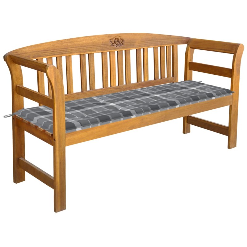 vidaXL Gartenbank mit Auflage 157 cm Massivholz Akazie vidaXL Gartenbank mit Auflage 157 cm Massivholz Akazie