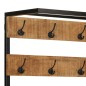 vidaXL Garderobe mit Schuhablage 68x30x182cm Raues Massivholz Mango vidaXL Garderobe mit Schuhablage 68x30x182cm Raues Massivholz Mango