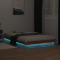 vidaXL Massivholzbett mit LED-Beleuchtung Wachsbraun 140x200 cm Kiefer vidaXL Massivholzbett mit LED-Beleuchtung Wachsbraun 140x200 cm Kiefer