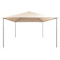 vidaXL Pavilion Partyzelt Überdachung 4x4 m Stahl Beige vidaXL Pavilion Partyzelt Überdachung 4x4 m Stahl Beige