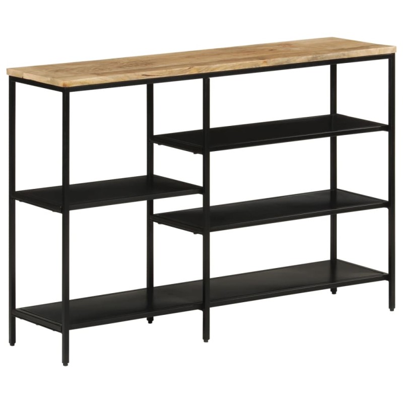 vidaXL Konsolentisch 110x30x75 cm Raues Massivholz Mango und Eisen vidaXL Konsolentisch 110x30x75 cm Raues Massivholz Mango und Eisen