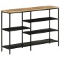 vidaXL Konsolentisch 110x30x75 cm Raues Massivholz Mango und Eisen vidaXL Konsolentisch 110x30x75 cm Raues Massivholz Mango und Eisen