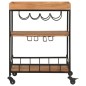 vidaXL Barwagen 60x40x80 cm Massivholz Akazie und Eisen vidaXL Barwagen 60x40x80 cm Massivholz Akazie und Eisen