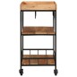 vidaXL Barwagen 60x40x80 cm Massivholz Akazie und Eisen vidaXL Barwagen 60x40x80 cm Massivholz Akazie und Eisen