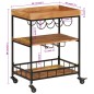 vidaXL Barwagen 60x40x80 cm Massivholz Akazie und Eisen vidaXL Barwagen 60x40x80 cm Massivholz Akazie und Eisen