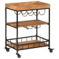 vidaXL Barwagen 60x40x80 cm Massivholz Akazie und Eisen vidaXL Barwagen 60x40x80 cm Massivholz Akazie und Eisen